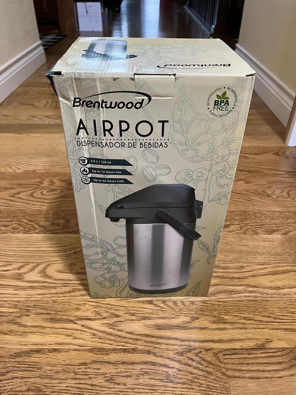 Brentwood 3.5-Liter Airpot Hot &Amp; Cold Drink Dispenser
